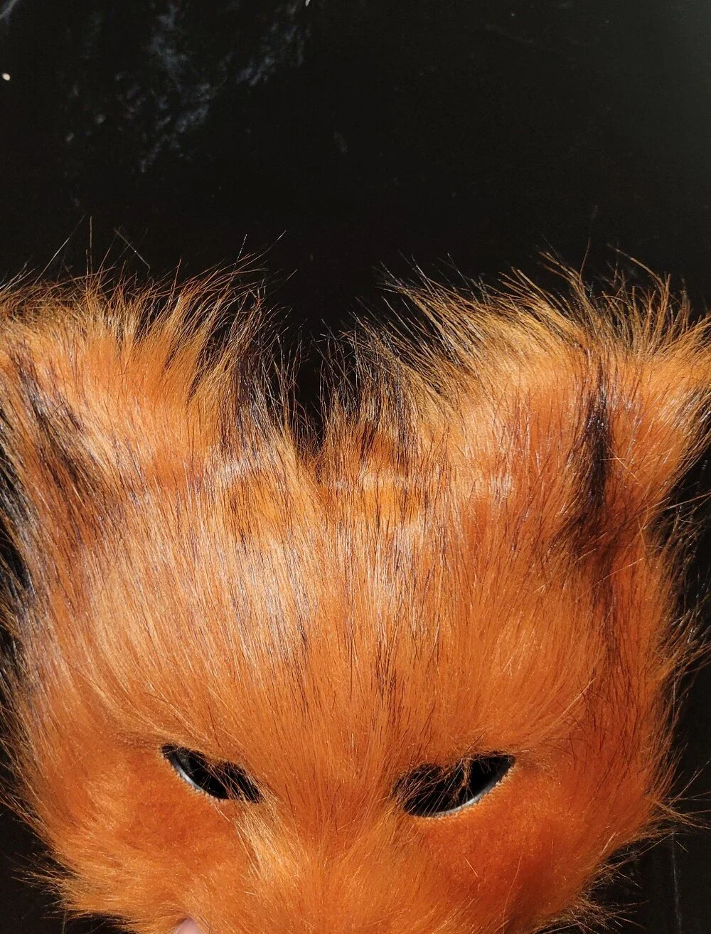 Orange Faux Fur Fox Face Mask